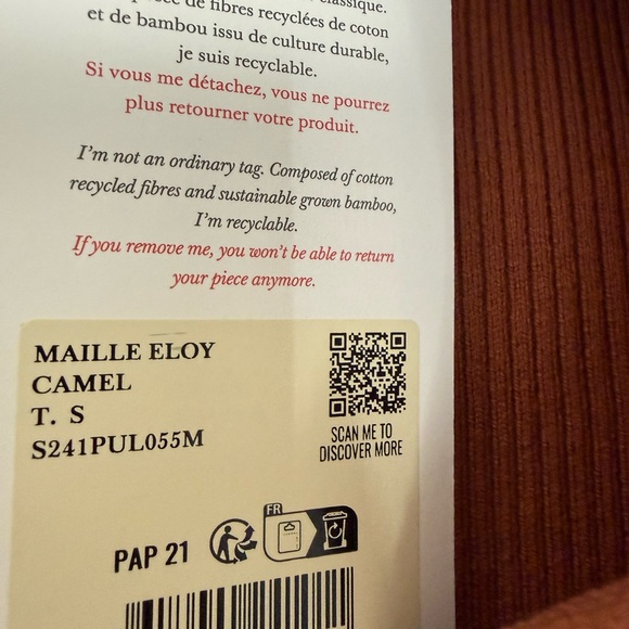 Sezane Eloy Jumper Camel - Size S - Picture 6 of 7